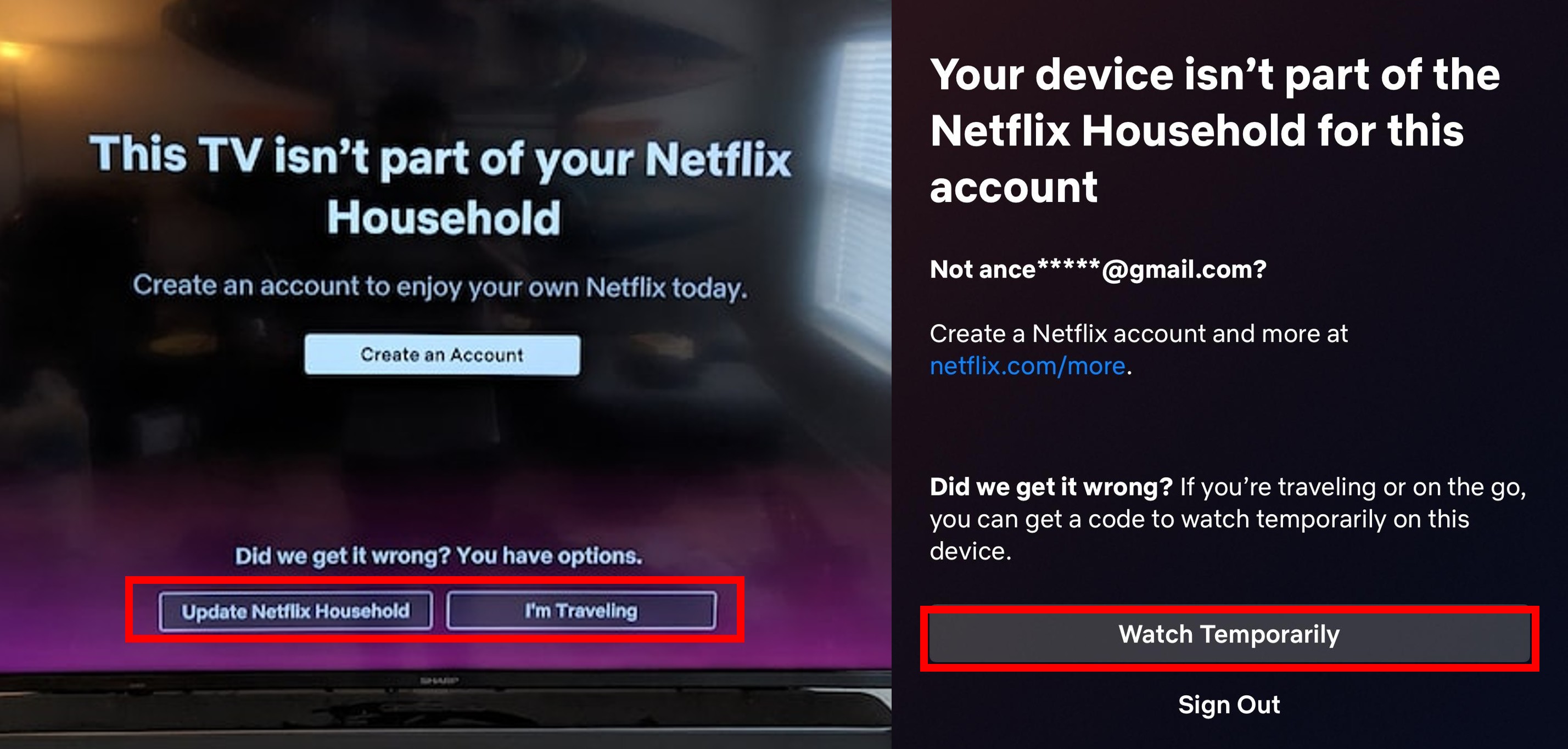 Netflix Prompt Screen
